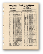 1960 Price Lists