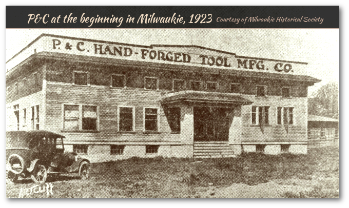 P&C factory at the beginning in Milwaukie, circa 1923